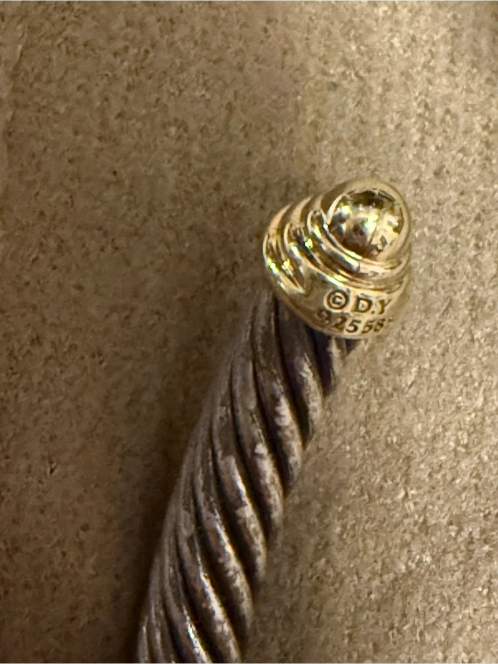 David Yurman Classic Cable Bracelet, 925, 14K